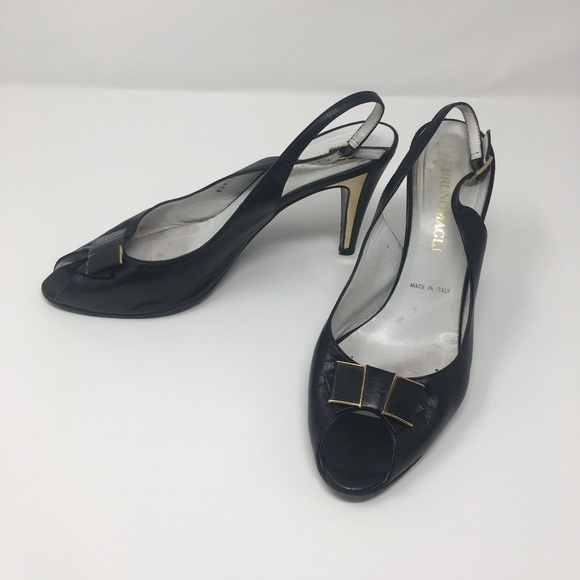 Bruno Magli scarpe Vintage Bow Peep Toe Slingback Heels Poshmark Bruno Magli scarpe scarpe scarpe Vintage Bow Peep Toe Slingback Heels Poshmark 5b9446